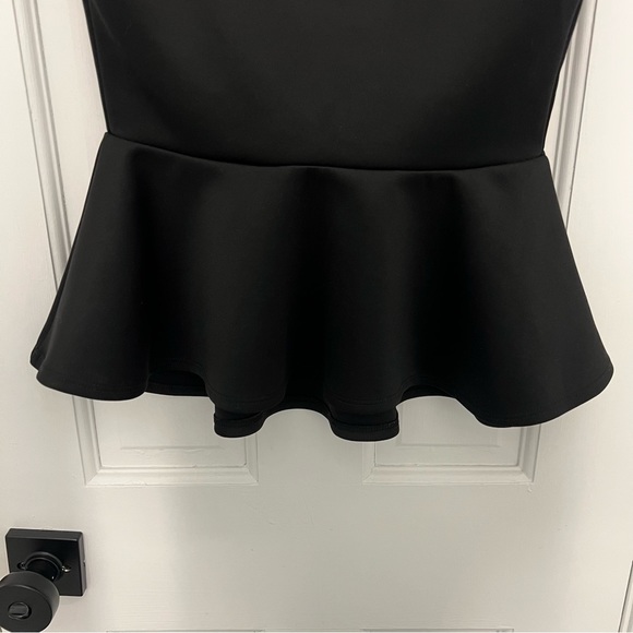 Bisou Bisou Peplum Hem Sleeveless Top Blouse solid tank babydoll tee shirt party - Picture 7 of 8